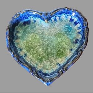 Down to Earth Artisan Pottery Heart Dish